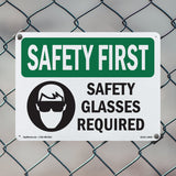 Safety Glasses Required With Symbol
