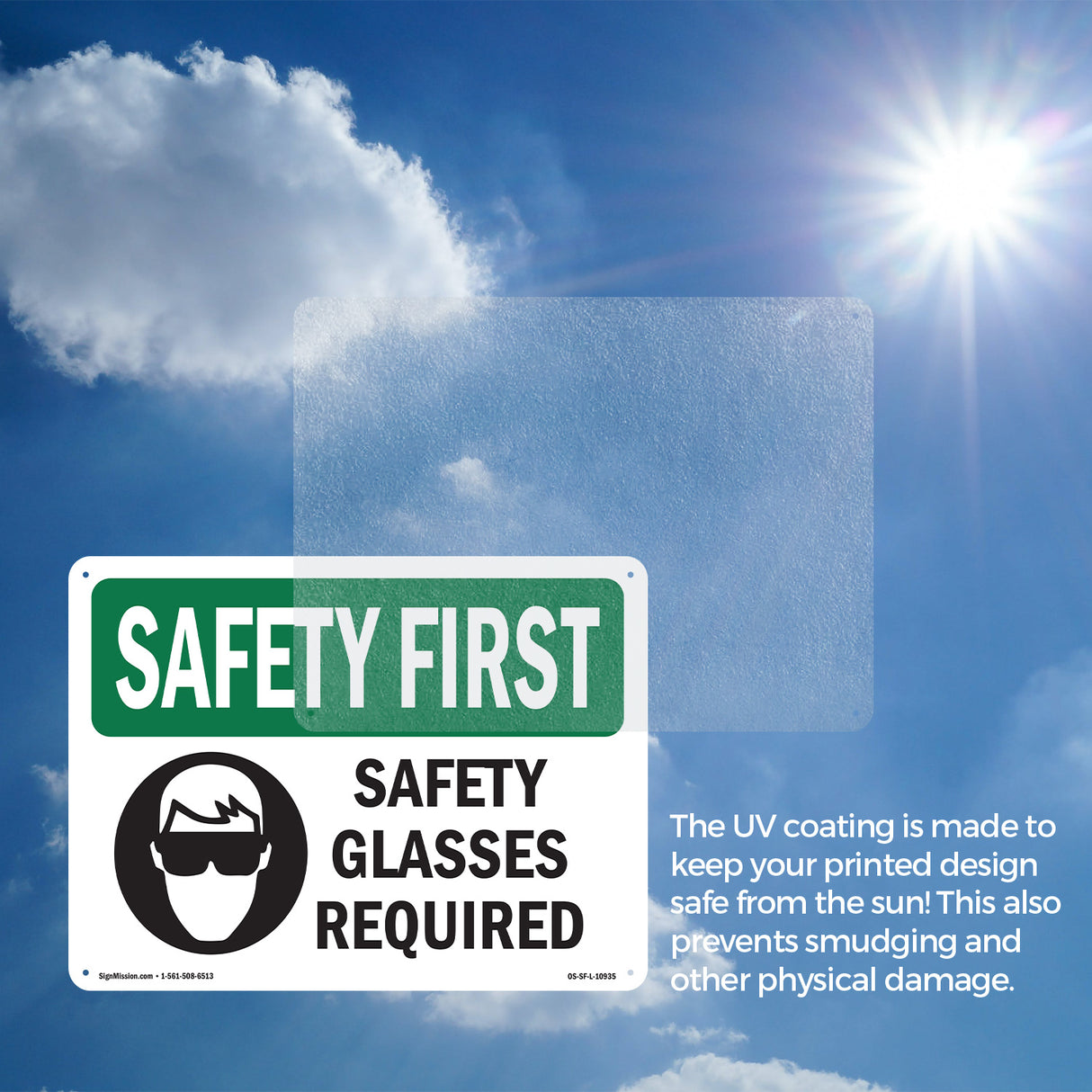 Safety Glasses Required With Symbol