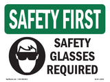 Safety Glasses Required With Symbol