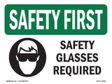 Safety Glasses Required With Symbol