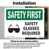 Safety Glasses Required With Symbol