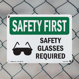 Safety Glasses Required With Symbol