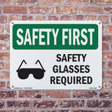 Safety Glasses Required With Symbol