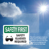 Safety Glasses Required With Symbol