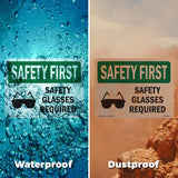 Safety Glasses Required With Symbol