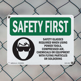 Safety Glasses Required When With Symbol