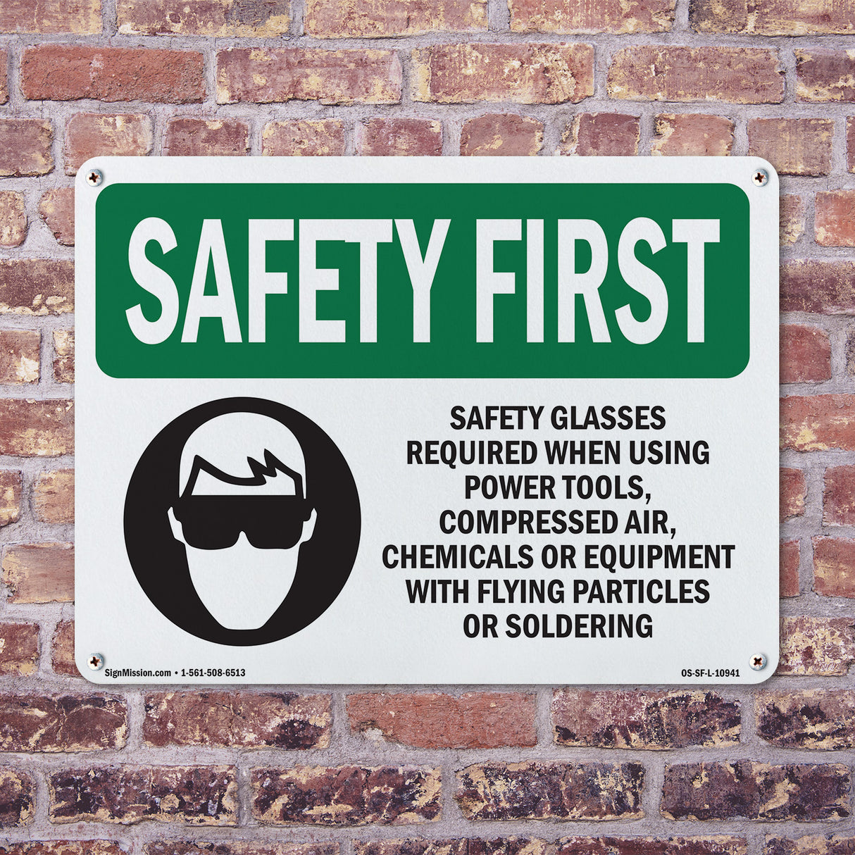 Safety Glasses Required When With Symbol