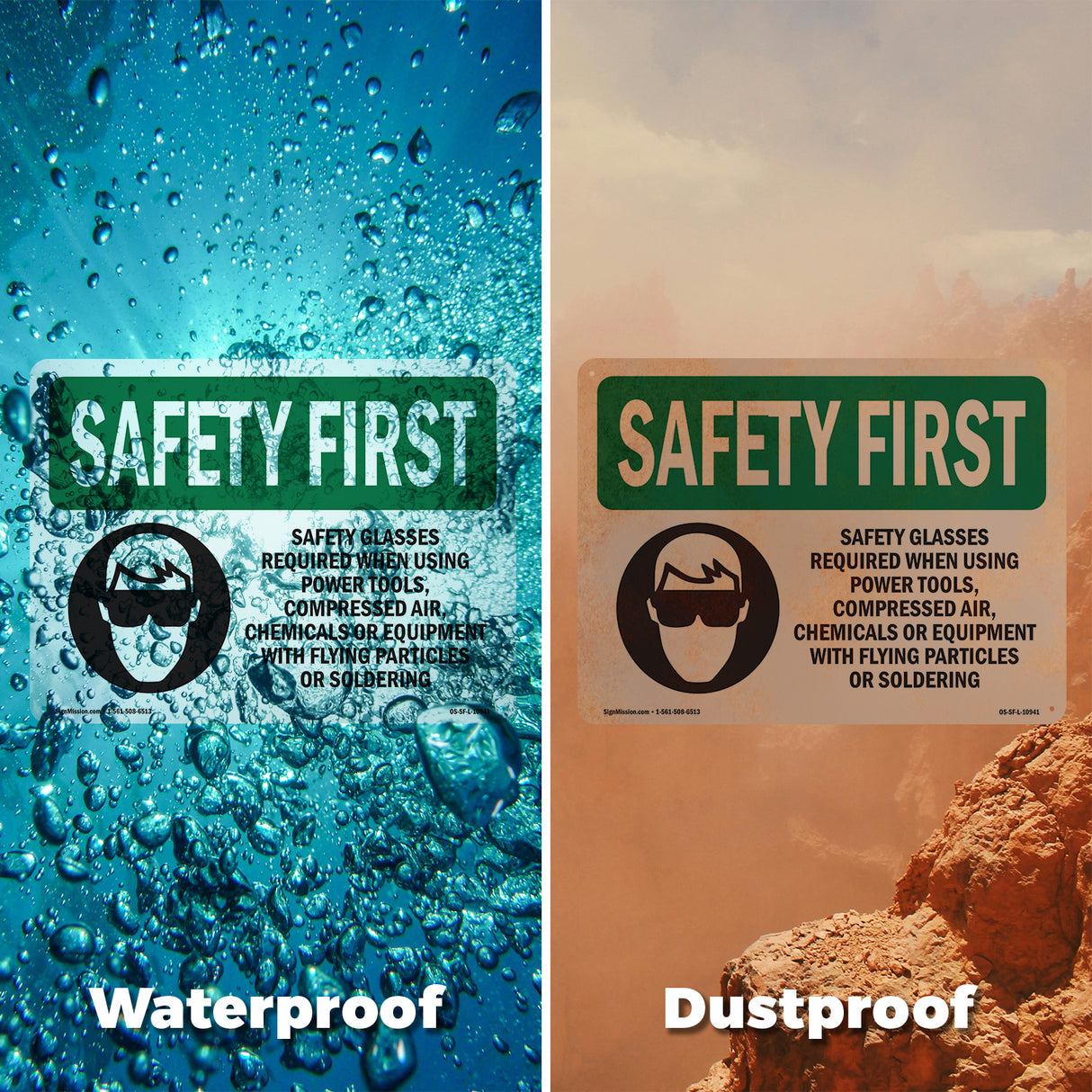 Safety Glasses Required When With Symbol