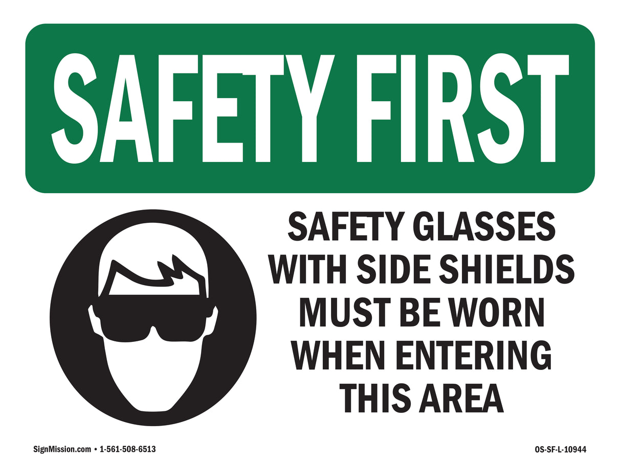 Safety Glasses With Side Shields With Symbol