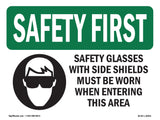 Safety Glasses With Side Shields With Symbol