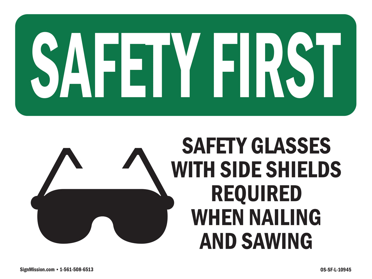 Safety Glasses With Side Shields With Symbol