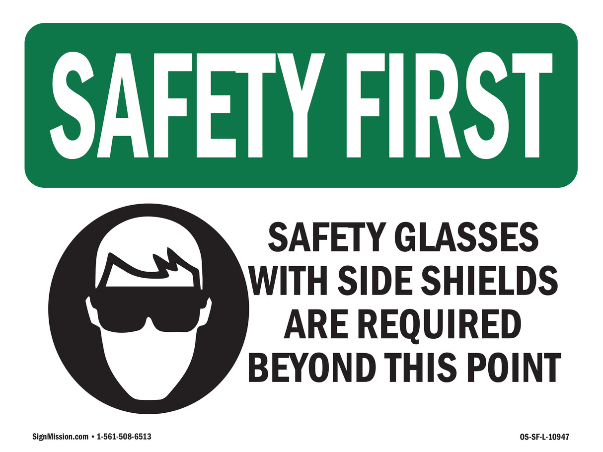 Safety Glasses With Side Shields With Symbol