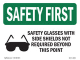 Safety Glasses With Side Shields With Symbol