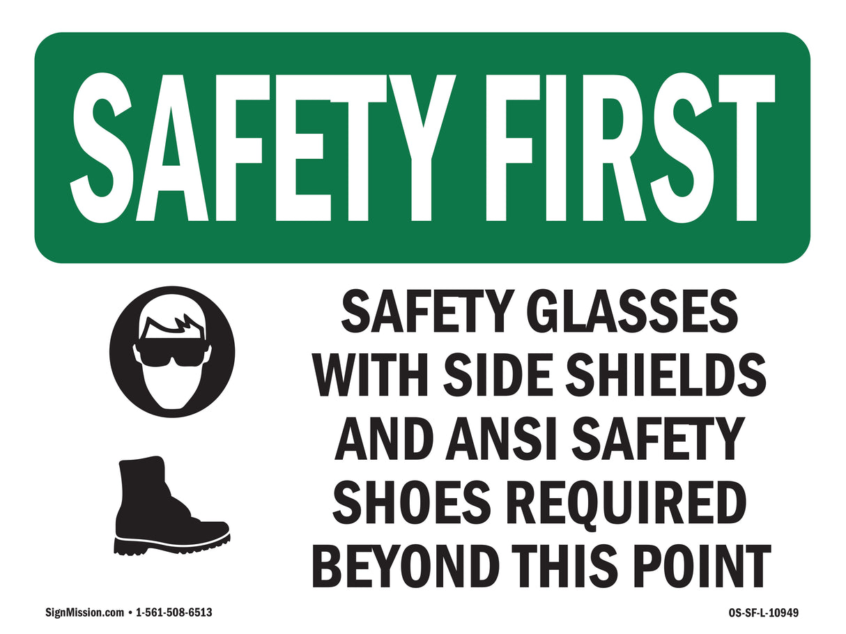 Safety Glasses With Side Shields With Symbol