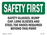 Safety Glasses, Bump Cap, Long