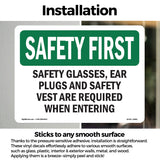 Safety Glasses, Ear Plugs And