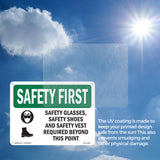 Safety Glasses, Safety Shoes With Symbol