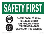 Safety Goggles And A Full Face With Symbol