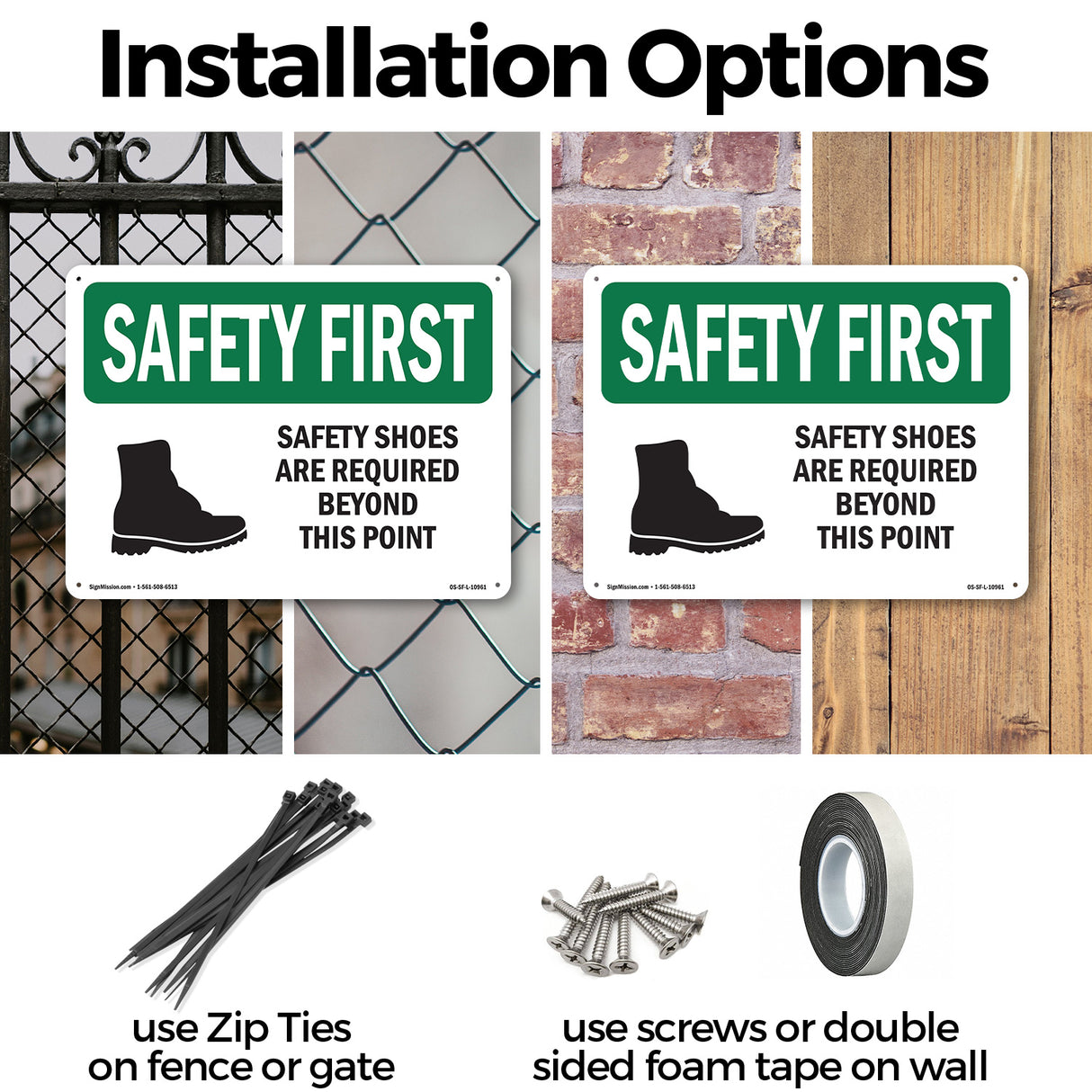 Safety Shoes Are Required Beyond With Symbol