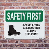 Safety Shoes Are Required Beyond With Symbol