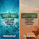 Safety Shoes Required Except Within