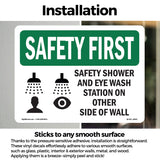 Safety Shower And Eye Wash Station With Symbol