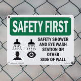 Safety Shower And Eye Wash Station With Symbol