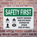 Safety Shower And Eye Wash Station With Symbol