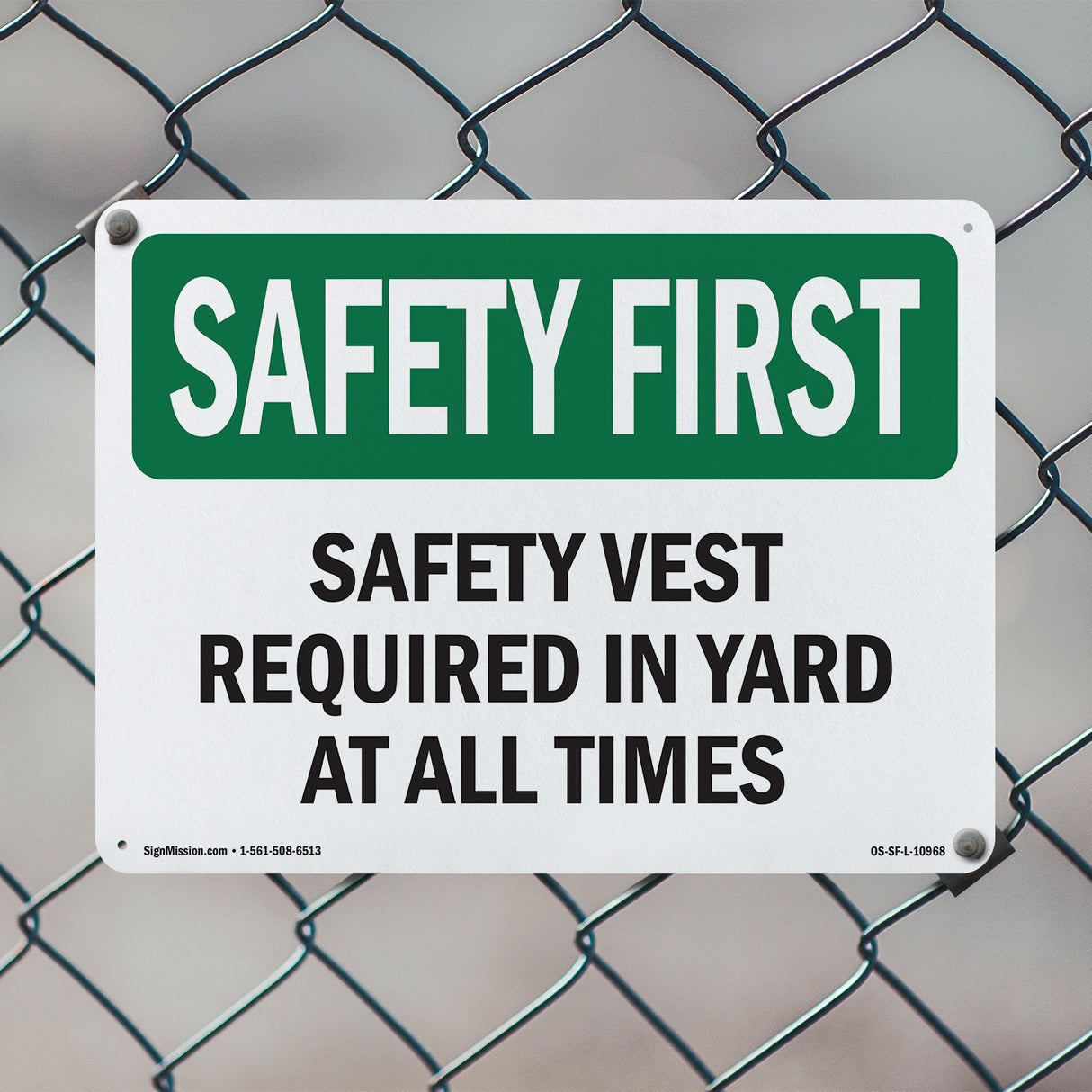 Safety Vest Required In Yard At