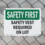 Safety Vest Required On Lot
