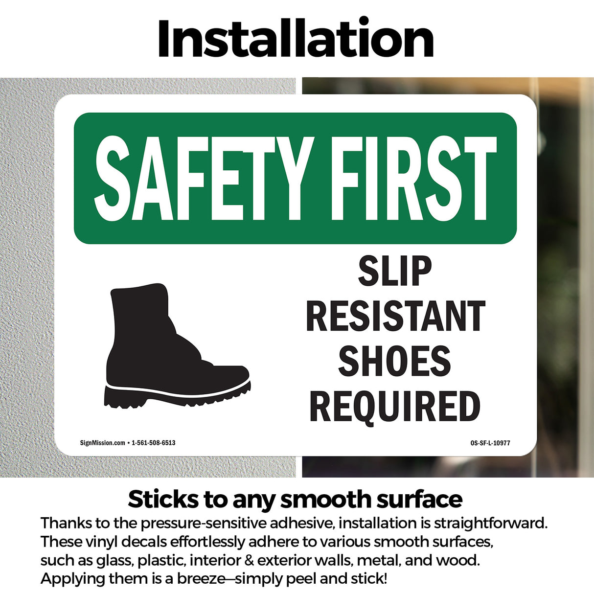 Slip Resistant Shoes Required With Symbol