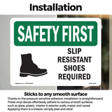 Slip Resistant Shoes Required With Symbol
