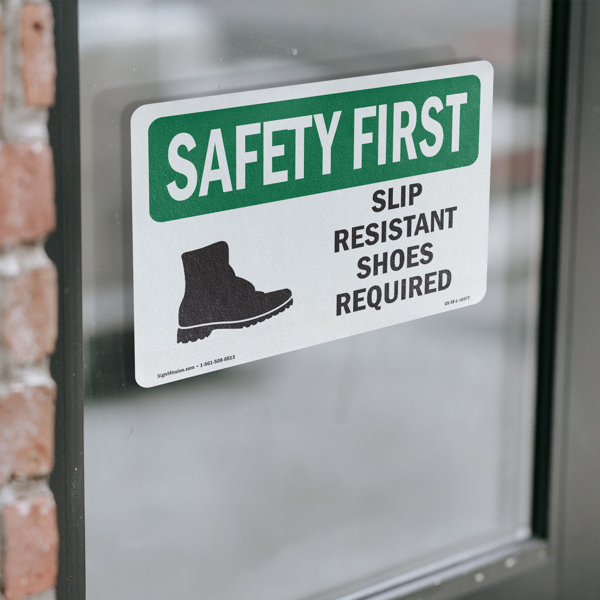 Slip Resistant Shoes Required With Symbol