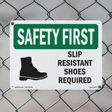 Slip Resistant Shoes Required With Symbol