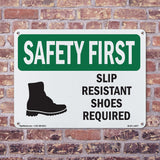 Slip Resistant Shoes Required With Symbol