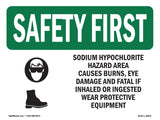 Sodium Hypochlorite Hazard Area With Symbol
