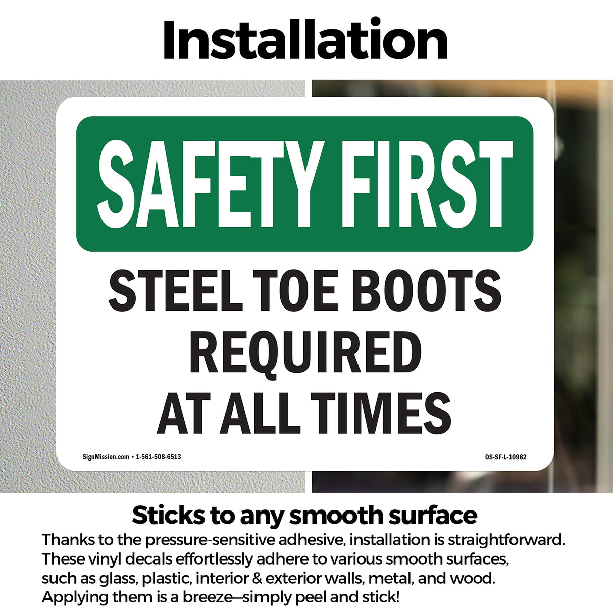 Steel Toe Boots Required At All Times