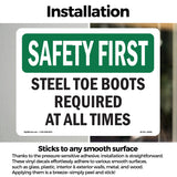 Steel Toe Boots Required At All Times