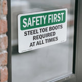 Steel Toe Boots Required At All Times