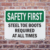 Steel Toe Boots Required At All Times