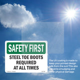 Steel Toe Boots Required At All Times