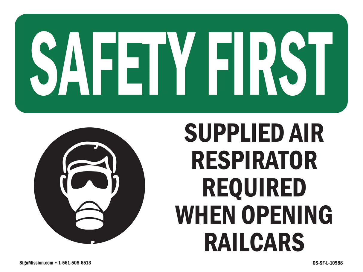Supplied Air Respirator Required With Symbol