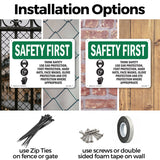 Think Safety Use Ear Protection, With Symbol