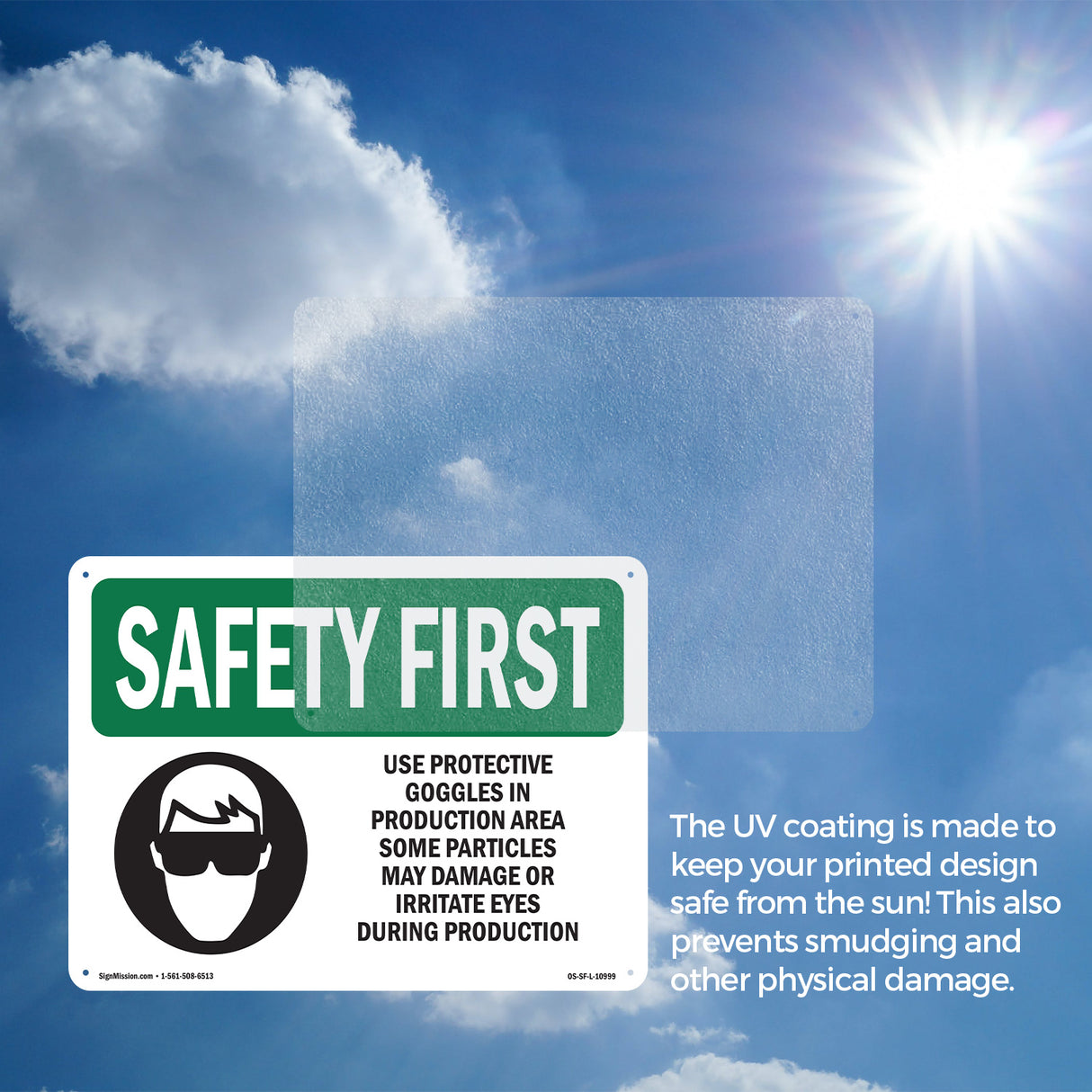 Use Protective Goggles In Production With Symbol
