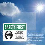 Use Protective Goggles In Production With Symbol