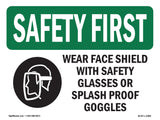 Wear Face Shield With Safety With Symbol