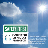 Wear Proper Eye And Ear Protection With Symbol