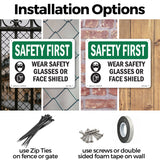 Wear Safety Glasses Or Face Shield With Symbol