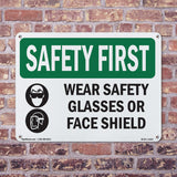 Wear Safety Glasses Or Face Shield With Symbol
