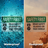 Wear Safety Glasses Or Face Shield With Symbol